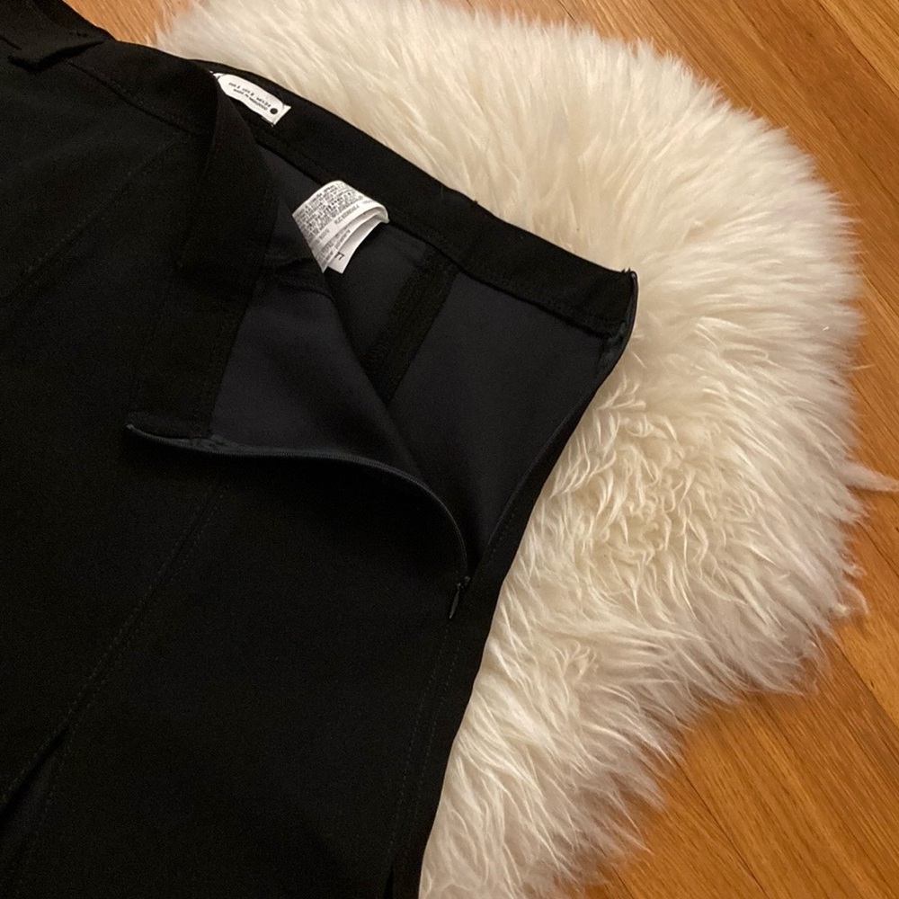 Zara Black Midi Skirt with Front Slits - Picture 4 of 8